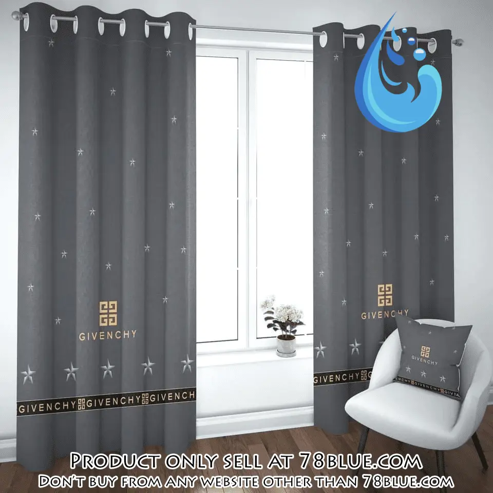 Givenchy star pattern premium window curtains hot  luxury curtain wc084 78b1147905